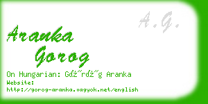 aranka gorog business card